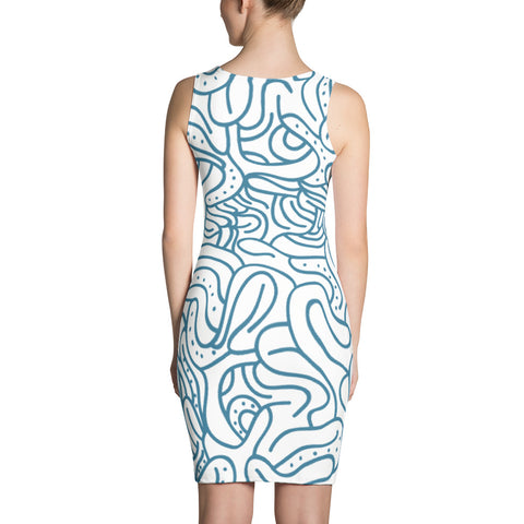 Aqua Patterned Dress