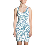 Aqua Patterned Dress